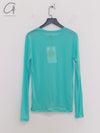 BASERANGE Classic Bamboo Fiber Bamboo Cotton Long Sleeve T-Shirt Collection Round Neck Bottoming Shirt France BAS-TOLS-BL-SP25-LSS Turquoise TOLS-BL-000